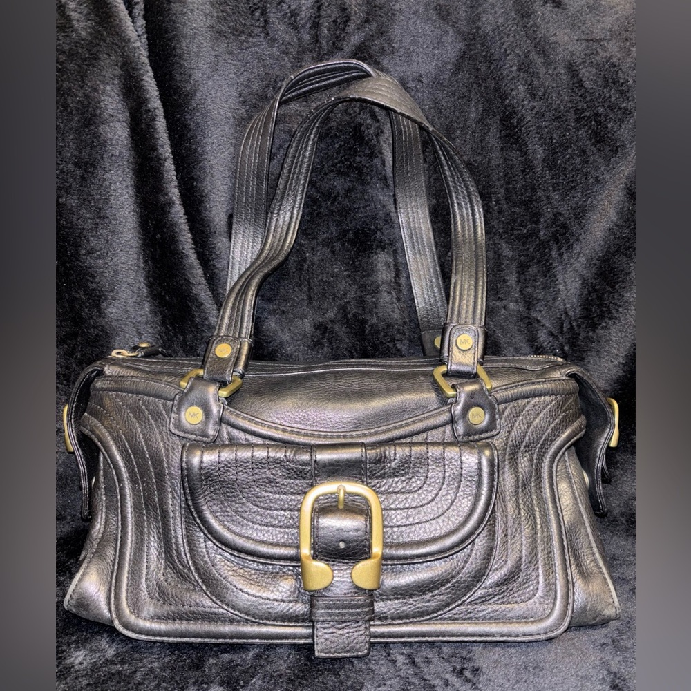 MICHAEL Michael Kors Vintage Black Leather Shoulder Bag